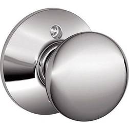 Schlage Plymouth Knob Non-Turning Lock, Bright F170 PLY 625