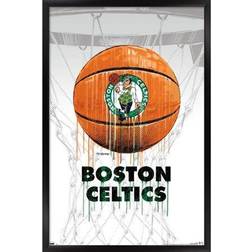 Trends International NBA Boston Celtics Drip Ball 20 Framed Art