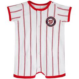 MLB White/Red Washington Nationals Power Hitter Short Sleeve Jumper, Infant