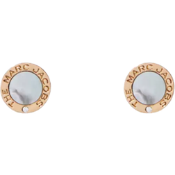 Marc Jacobs The Medallion Earrings - Gold/White/Transparent