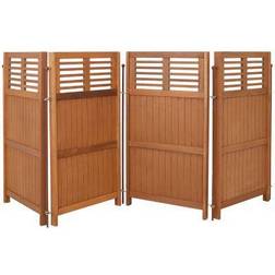 Sunnydaze Folding Outdoor Wood Privacy Screen 271.8x111.8cm