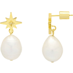 Estella Bartlett Northern Star Earrings - Gold/Pearl