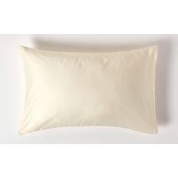 Homescapes Egyptian Cotton Housewife Style Cream Pillow Case White