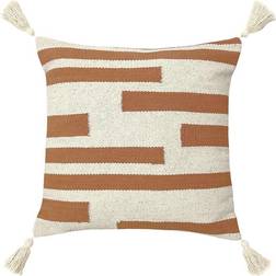 The Linen Yard Alaya Jacquard Tasselled Complete Decoration Pillows Brown, White