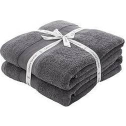 Catherine Lansfield Anti Bacterial Bath Towel Silver, Natural, Green, White, Grey (140x90cm)