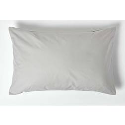 Homescapes Standard Thread Count Pillow Case Silver, Grey