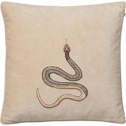 Chhatwal & Jonsson Embroidered Cobra Cushion Cover Beige (50x50cm)