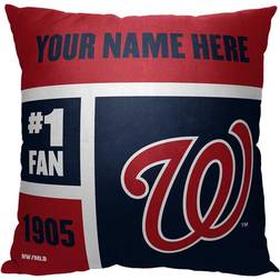 MLB The Northwest Washington Nationals Colorblock Personalized Throw Complete Decoration Pillows