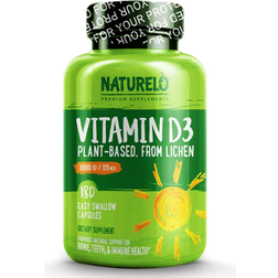 Naturelo Vitamin D3 Plant-Based from Lichen 180 Swallow