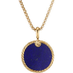 David Yurman DY Elements Disc Pendant - Gold/Lapis Lazuli