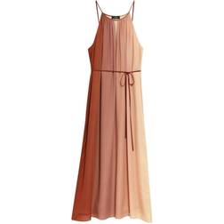 Theory Halter Silk Midi Dress