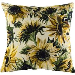 Evans Lichfield Elwood Sunflowers Cushion Cover Multicolour, Natural