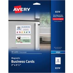 Avery AVE8374 Business Cards, for in.,30-PK,WE