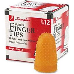 Swingline 54033 Rubber Finger Pads 3-4 Open End Inside Diameter Size 13 Pack of 12