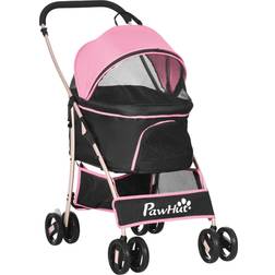 Pawhut Detachable Pet Stroller 3-In-1 Dog Cat Travel Carriage 49.5x98cm