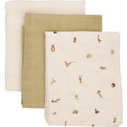 Pippi Organic Muslin Cloth 3-pak Woodsmoke