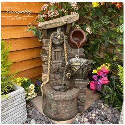 Rustic Jug Main Powered Garden Water Feature. Garden