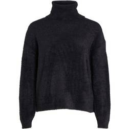 Vila Juli Turtleneck Knitted Pullover - Black