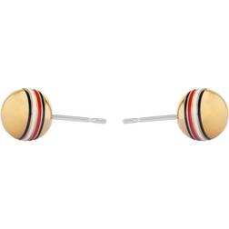 Tommy Hilfiger Logo Stud Earrings - Gold/Silver/White/Red/Black
