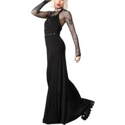 killstar Tristania Maxi Halter Dress