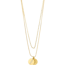 Pilgrim Casey Coin Pendant Necklace - Gold/Transparent