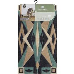 JVL Solemate Hand Carved Art Deco Door Green, Turquoise