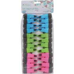 JVL Prism Soft Touch Clip Pegs, Pack