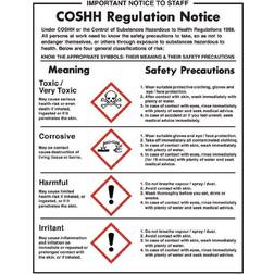 Vogue COSHH Regulations Sign W396