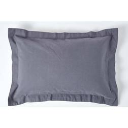 Homescapes Linen Oxford Pillowcase Cushion Cover Grey