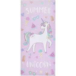 Catherine Lansfield Summer Unicorn Bath Towel Pink