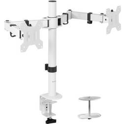 Vivo White Dual Desk Mount Fits 2