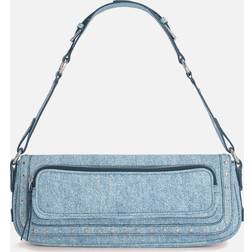 BY FAR Maddy Studded Denim Bag