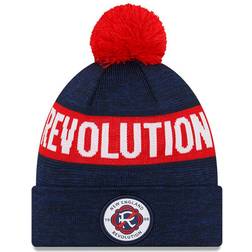 New Era New England Revolution MLS Kick Off Bobble Beanie Hat Sr