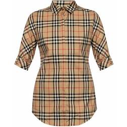 Burberry Vintage Check Stretch Cotton Twill Shirt