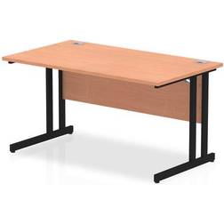 Impulse 1400 800mm Straight Desk Beech Top