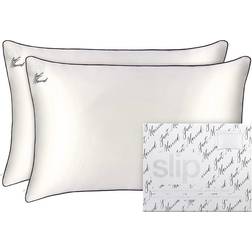 Slip Pure Silk Queen Married Duo Pillow Case Black