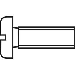 Toolcraft 815934 Allen screws M6 40 Slot DIN 84 ISO 1207 Plastic, Polyamide 10 pcs