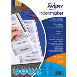 Avery Indexmaker Divider 10 Part A4 Unpunched 190gsm Card