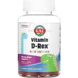 Kal Vitamin D-Rex Kids Gummies Peach Mango & Strawberry 60 pcs