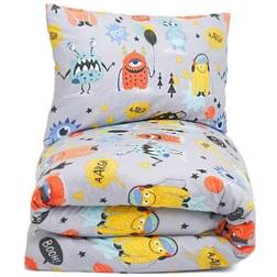 Dreamscene Wardley Kid's Monster Print Kids Duvet Cover Bedding Set 53.1x78.7"