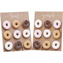 Ginger Ray Party Decorations Rustic Kraft Wedding Double Donut Wall 2-pack