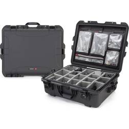 Nanuk 945 Waterproof Hard Case with Dividers and Lid Organizer, Graphite