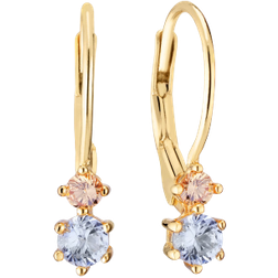 Sif Jakobs Rimini Due Earrings - Gold/Pink/Blue