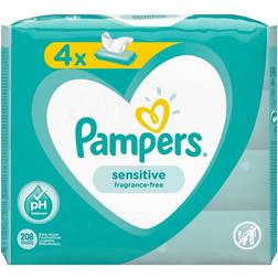 Pampers Sensitive Baby Wipes 208pcs, 4 Pack