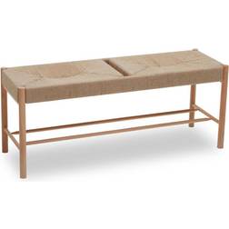 Premier Housewares Bandar Natural Wood Settee Bench