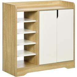 Homcom Organizer with 4-tier Double Door Storage Cabinet