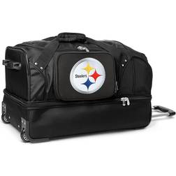 Mojo Pittsburgh Steelers Black Drop Bottom Rolling Duffel Bag