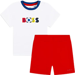 HUGO BOSS Kidswear logo-print cotton short set kids Cotton/Spandex/Elastane