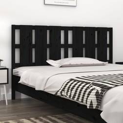 vidaXL black, 185.5 Solid Pine Bed Headboard