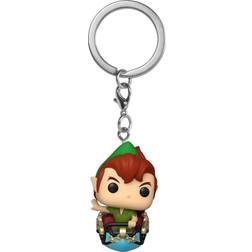 Funko POP! Keychain: Walt Disney World 50th Anniversary Peter on Peter Pan Flight - Yellow/Green/Blue - One-Size